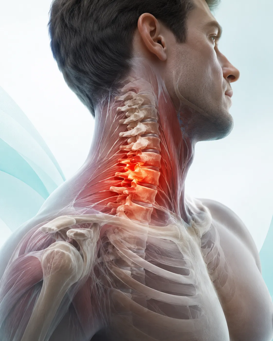 Wizualizacja anatomiczna odcinka szyjnego kręgosłupa